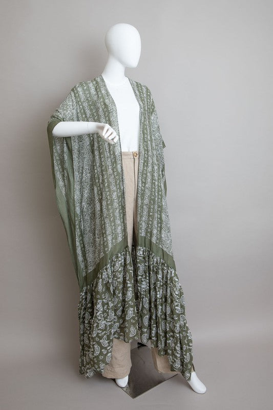 Paisley Tapestry Free Flow Kimono