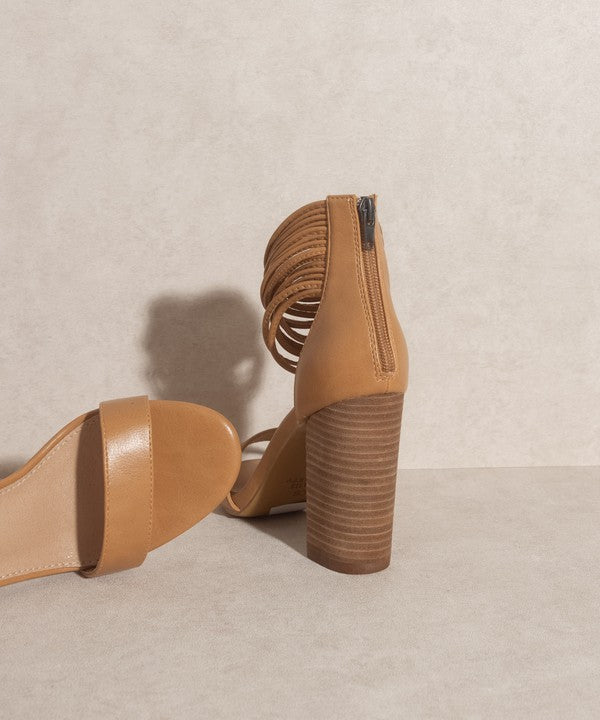 OASIS SOCIETY Blair - Thick Ankle Strap Block Heel