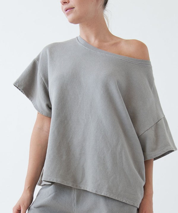 GARMENT DYE OVERSIZE CROP