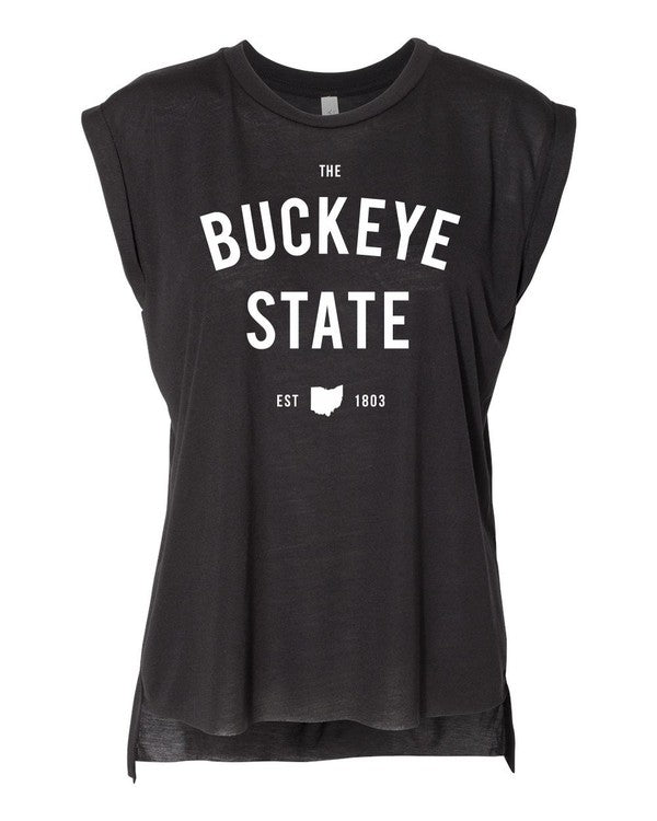 The Buckeye State Ohio Graphic Rolled Cuff Tank