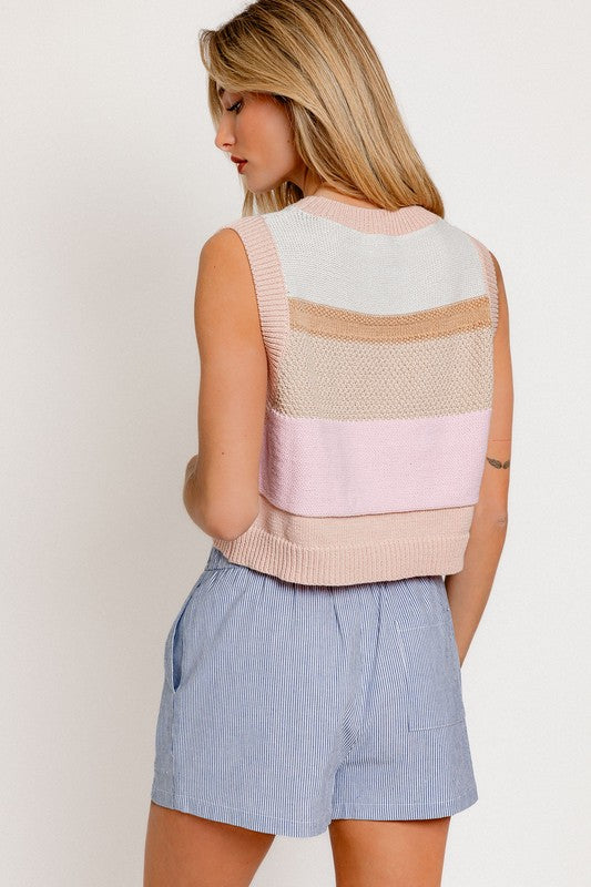 Round Neck Sweater Vest